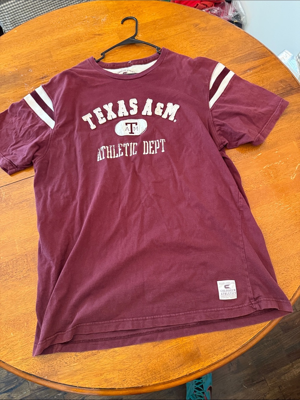 Colosseum Texas A&M Maroon Tee with White Stripesxxl